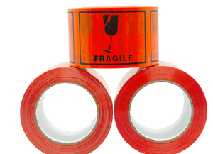 Cargo Packaging Fragile Tape (Black on Red)  - cargopackaging.com.au