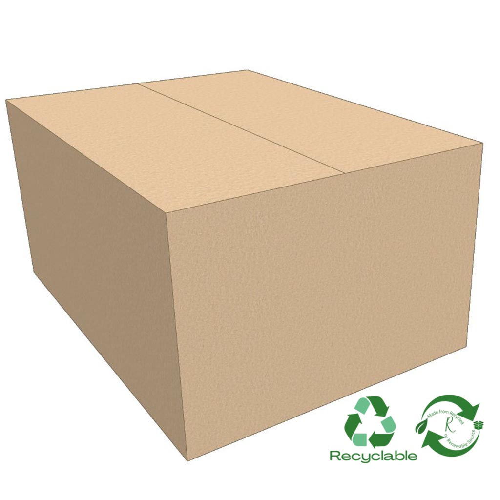 Plain RSC Box Half A4 - 320mm x 230mm x 275mm (25 per bundle) - Cargo Packaging