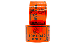 Cargo Packaging Top Load Only Printed Tape Black on Orange -  cargopackaging.com.au