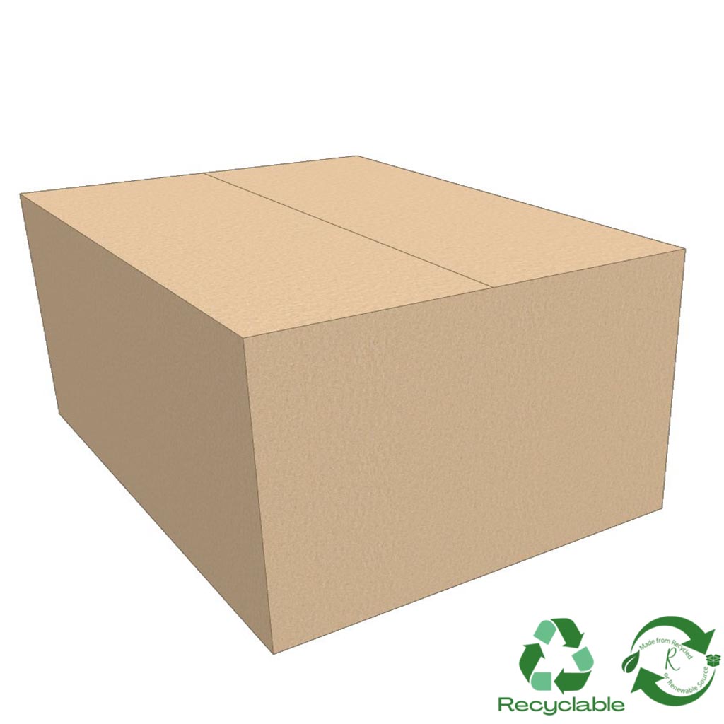 Plain RSC Box Short A4 - 320mm x 230mm x 105mm (25 per bundle)  - Cargo Packaging